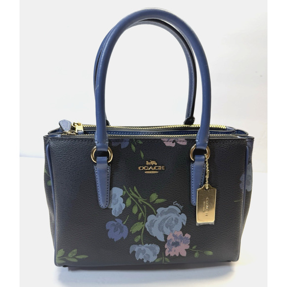 Coach F88562 Mini Surrey Satchel Bag Floral Print With Matching Wallet - Picture 1 of 16